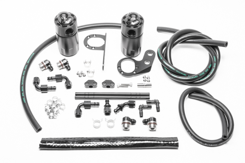 Honda Civic Type-R Engine Oil Catch Can Kit - Radium Engineering - Fluid Lock Dual - `17-`27